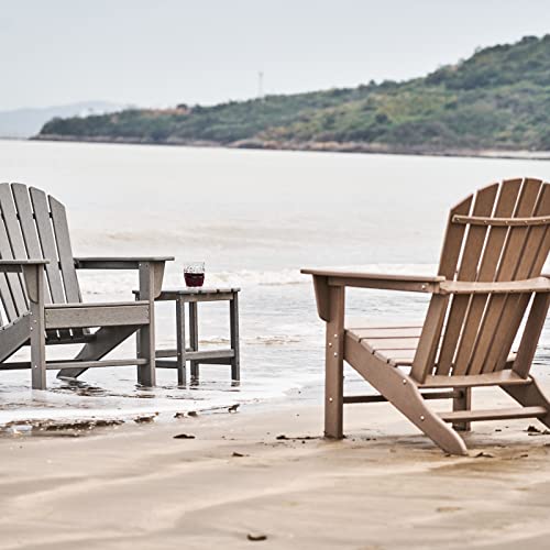 Kisun Adirondack Side Table Weather Resistant Hdpe Material For Plastic Adirondack Chairs (Grey) #TOP6