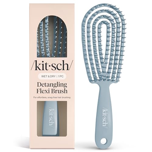 Kitsch Detangler Brush for Curly Hair, Haze Blue