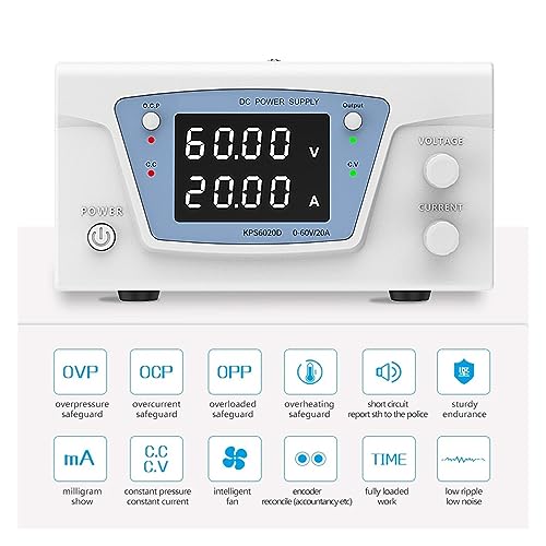 Fuente de alimentación CC de laboratorio ajustable y regulada de banco variable 15V 40A digital 5