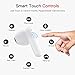 Wireless Earbuds for iPhone, TELSOR Touch Control Stereo Sound Bluetooth Earphones Noise Canceling Earbuds Wireless for Calls, 30H Playtime, IPX7 Waterproof Earbuds for Android, White