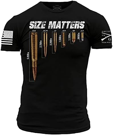 Grunt Style Size Matters - Men's T-Shirt (Black, X-Large)