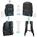 SWICKY RICOOI Reiserucksack mit rollen,17 Zoll Laptop trolley rucksack, Wasserfester Handgepäck-Rucksack mit USB-C-Anschlüssen, Diebstahlsicher für Reisen, Geschäftsreisen und Pendeln, Schwarz