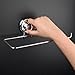 HASKO Accessories - Suction Cup Paper Towel Holder- Chrome Plated Stainless Steel Bar for Bathroom & Kitchen (Chrome)