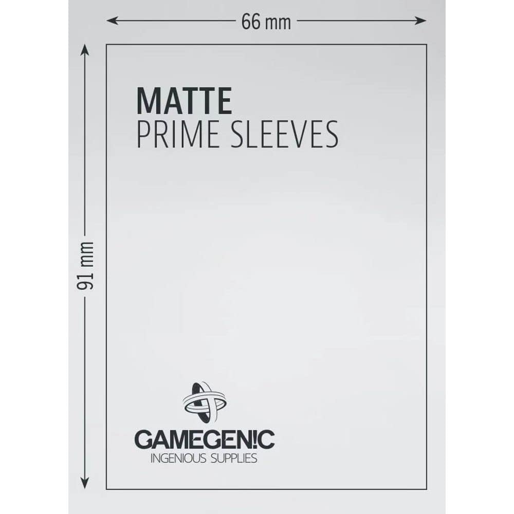 Gamegenic GGS11031ML Matte Prime Sleeves (100-Pack), Green