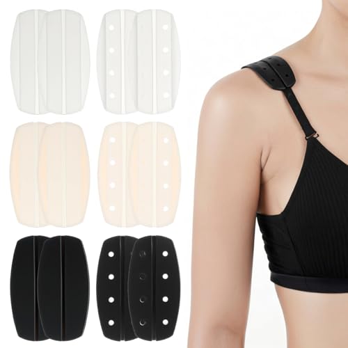 12 Pcs Bra Strap Pads 3 Colors Silicone Bra Strap Anti Slip Cushion Soft Shoulder Straps Pad for Bras Straps Holders for Slipping 2 Type Silicone Shoulder Protector Pads for Slipping Ease Shoulders