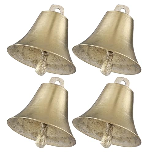 Cloches en cuivre pour bétail et moutons lot de 4 de ferme