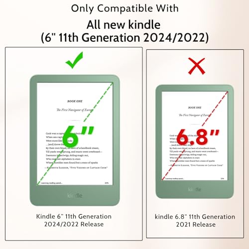 Image of IPROKKO [2 Pack] Anti Blue Light Screen Protector for 6 inch Kindle 11th Gen 2024 /2022 Protective Film, Eyes Friendly Easy Install Anti Glare Kindle Basic Tablet eBook Reader Screen Protector Compatible with Kobo Clara, Kobo Nia, PocketBook