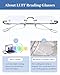 LUFF Reading Glasses Men Women,Rimless Mens Readers Blue Light Metal Computer Eyeglasses Anti-Eyestrain/Dryness/Glare(0.6oz)