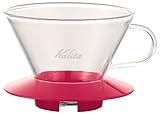 Kalita Wave Series Glass Dripper 185 (2-4 Person Use) Cherry Pink #05071