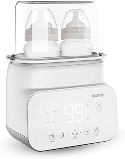 NENO WHITE - Baby Bottle Warmer and Steriliser for Baby Bottles - Baby Bottle Warmer - 5-in-1: Sterilization, Heating Meals and Milk, Defrosting, Temperature Retention - 4 Operation Modes