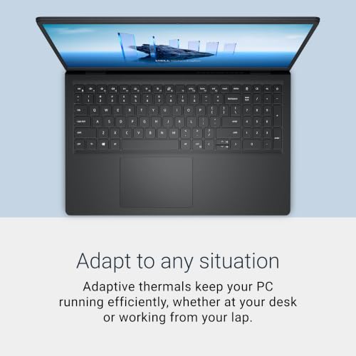 Image of Dell 15.6 Laptop, FHD, Intel Core 3 100U, 8GB RAM, Windows 11 Home + Microsoft 365 Personal 12-Month Subscription Bundle