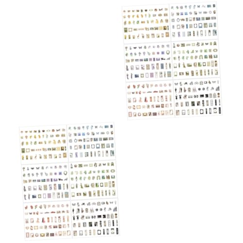 Autocollants scrapbooking pour personnaliser vos carnets avec ces 1200 stickers rétro Angoily.