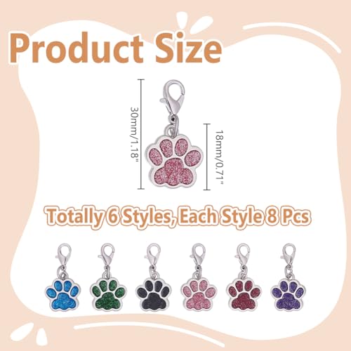 Pendentifs assortis patte émaillée pour cadeaux personnalisés DIY - 2