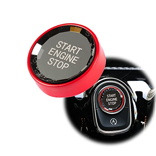 Autocollant bouton start Mercedes Classe A W177 look cristal rouge luxueux