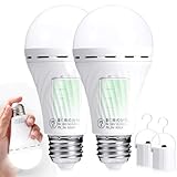 DanYee 防災電球 蓄電型LED電球 【2年保証】2400mAhバッテリー内蔵 約4-5時間点灯可能 E26口金 60W 相当 810lm 昼白色 非調光 停電時自動点灯ライト 停電しても消えない電球 いつでもランプ 懐中電灯 LED電球 充電式 ランタン 台風対策 地震対策 停電対策 (２個セット)