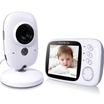 Babá Eletrônica Câmera Monitor Vídeo Colorido Baby tela grande de 3,2", visão noturna, Modo Soneca, Microfone Embutido nos 2 Lados