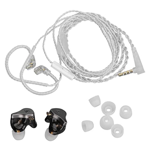 Auriculares Intrauditivos de Alta Fidelidad, KZ-DQ6 Array Type 3 Unit Auriculares Dinámicos con Cancelación de Ruido Estéreo Auriculares con Cable con Cable Desmontable para Juegos de Música Deportiva