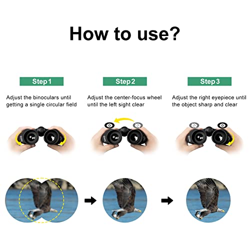 20X50 Hd High Power Binoculars For Adults With Upgraded Phone Adapter Low Light Night Vision Waterproof Binoculars For Hunting Bird Watching Concert Travel With Case And Strap, Green #TOP5