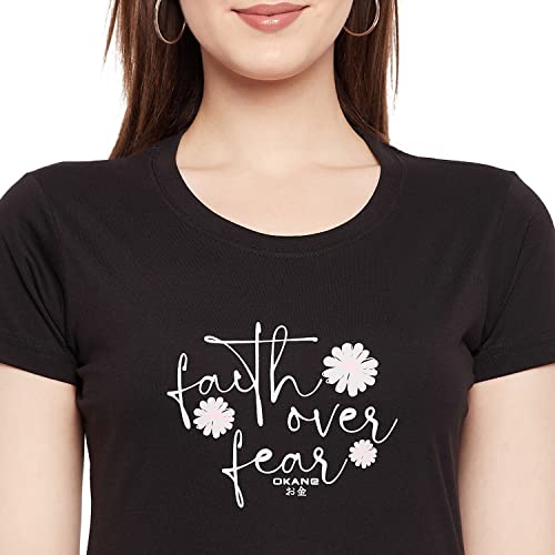 Image of Orewa Women by OKANE Women's Short Sleeve Printed Regular Fit T-Shirt