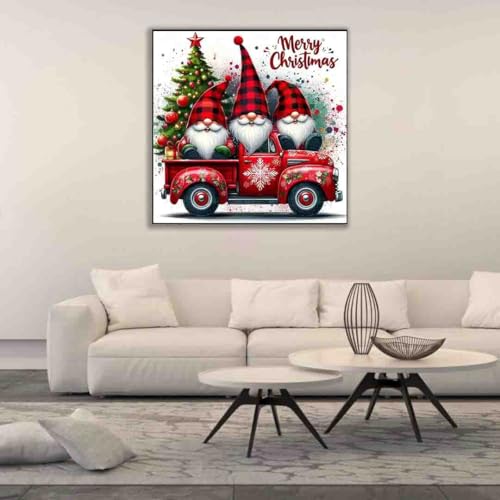 Image of Christmas Cross Stitch Kits for Adults Beginner,Gnome Counted Cross Stitch Kits Printed Stitching Cute Patterns Dimensions Needlepoint Art Crafts Embroidery Kits for Adults Beginners (13.7x13.7 inch)