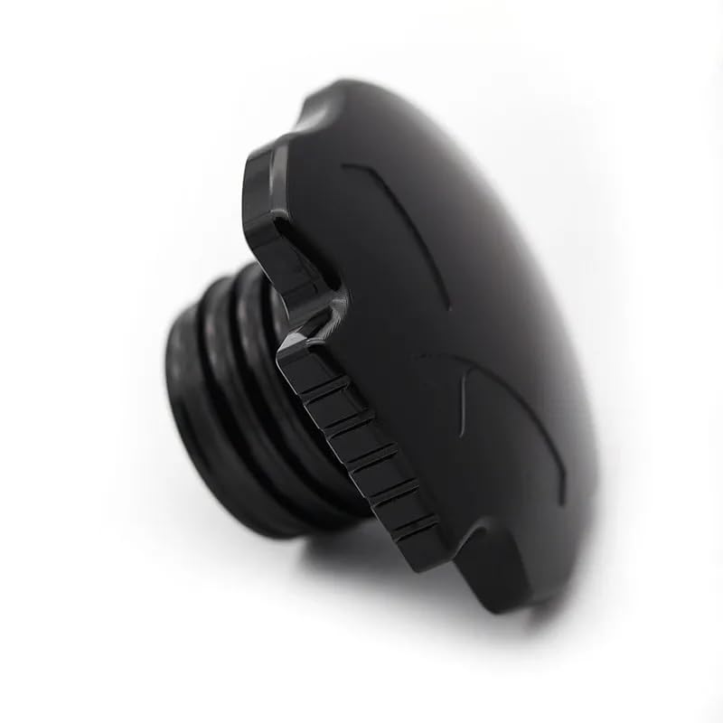 Tappo Serbatoio Benzina a Vite Nero Split Skull, Alluminio Pressofuso, Per Moto Harley Sportster XL883 XL1200 Dyna Fat Boy Breakout, Ventilato