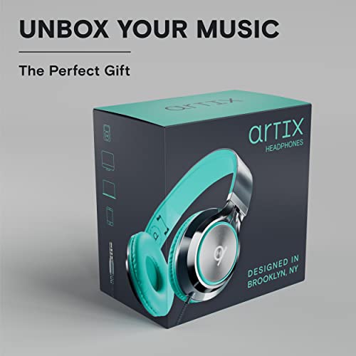 Artix Cl750 Wired Headphones With Mic & Volume Control — Noise Isolating Computer Headphones Wired, On-Ear Headphones With Wire, Plug In Headphones For Laptop, Corded Headphone Over Ear Aux Jack 3.5Mm #TOP7