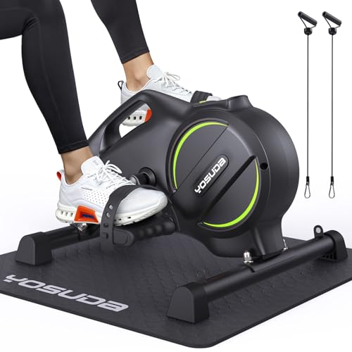 YOSUDA Under Desk Bike Pedal Exerciser - Magnetic Mini Exercise Bike, Desk Pedal Bike for Home/Office Workout (Under Desk Bike Pro Green)