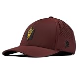 Branded Bills Arizona State Sun Devils Maroon Curved Performance ASU Blackout Pitchfork PVC, Lightweight, Comfortable Baseball Cap