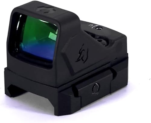 Vista 16 de Viridian RFX11 1x16 Micro Green Dot, patrón de montaje de escudo, polímero, negro