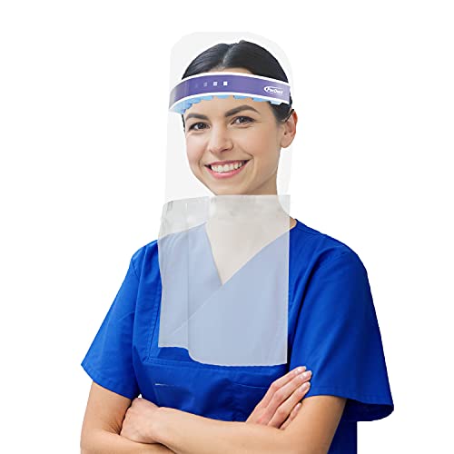 Image of Pac-Dent Armor Drape-It, Disposable Face Shield Drapes for Added Protection, Great for Teachers, Schools, Office Workers, Airport Travel, and More, 144-Pack