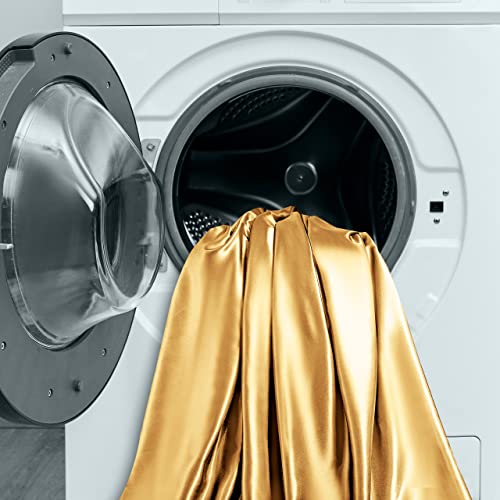 Manyshofu Satin Queen Sheets Set 4 Piece - Soft Silky Satin Sheets Set, Camel Gold Satin Bed Sheets Cooling & Luxury Bedding Sheet Set(1 Satin Fitted Sheet, 1 Satin Flat Sheet, 2 Satin Pillow Cases) #TOP5