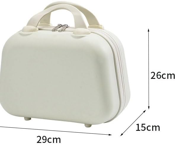 14 inch large capacity portable luggage, women's zipper lock, cosmetics storage bag, boarding mini suitcase image 3