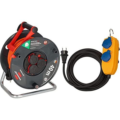 Brennenstuhl Garant V2 IP44 Kabeltrommel 40m Outdoor & Baustellenkabel IP54 mit Powerblock