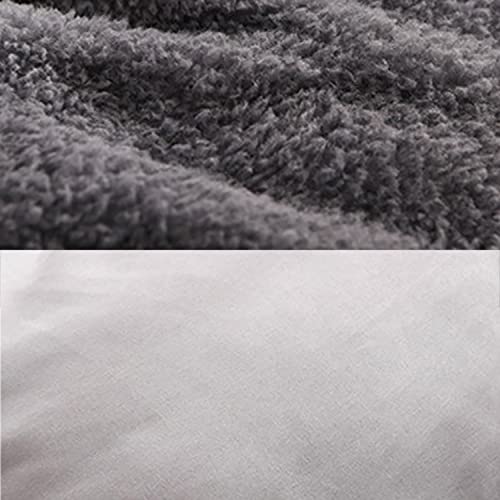 Omkuosya Plush Printing Floor Mattress Japanese Futon Mattress Winter Warm Mattress Topper Foldable Bed Roll Up Camping Mattress Floor Sleeping Pad (Color : Grey, Size : Full(120X200Cm)) #TOP5
