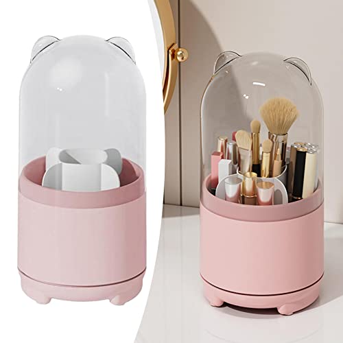 Amagogo Brushes Organizer 5 Compartments Simple Make Up Brushes Container Makeup Brush Storage Box For Rack Pen Cup Desk Organizer Decor, Pink #TOP3