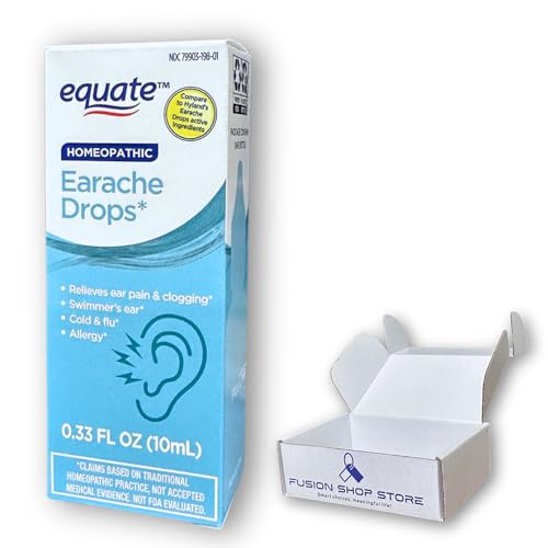Homeopathic Earache Drops- Gentle Relief for Ear Discomfort Irritation and Pressure, 0.33 floz (Pack of 1), Boxed by Fusion Shop Store