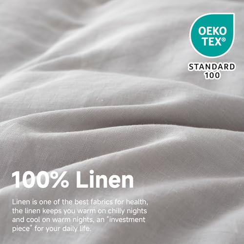Image of Simple&Opulence Women's Summer Dresses 100% Linen Beach Sundress Nightgown Long Casual Lounge Sleep Dress with Pockets