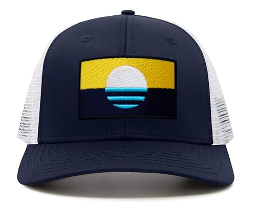 Image of International Tie City Hat for Men and Women, Adjustable Snapback Trucker Baseball Cap with Embroidered Patch