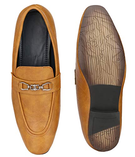 Image of Andrew Scott Men Beige Formal Shoes-9 UK (43 EU) (10 US) (SUPW020)