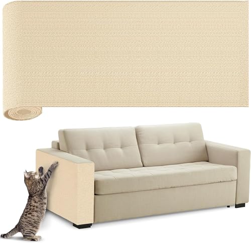 Selbstklebende Kratzschutzmatte für Sofa & Wand, 40x200 cm kratzschutz Sofa Katze - Trimmbarer Schutz gegen Katzenkratzer Couch Schutz von DIY Krallen Katzenteppich