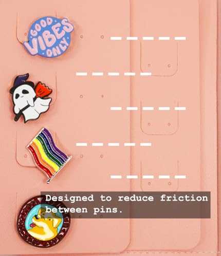 Image of Chillpaper Enamel Pin Display Book Collection Trading Book Portable Brooch Pins Holder Storage Organizer Case (2Pack Pink)