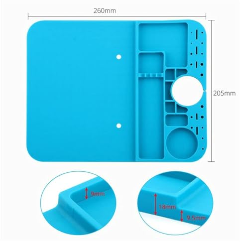 Image of Sky Silicon Heat-Resistant Anti Static Soldering Microscope Stand Platform Mat for Mobile, Electronics, Computer, Laptop Repairing (Size 26 x 20 Cm) 01 Mat Only