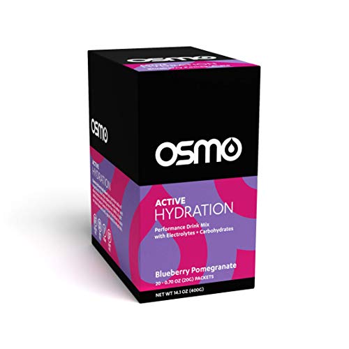 Osmo Nutrition Active Hydration | 20-Count Single Serve Box | During-Exercise Electrolyte Powdered Drink | Fastest Way To Rehydrate | All Natural Ingredients (Blueberry Pomegranate, 20 Grams) #TOP1