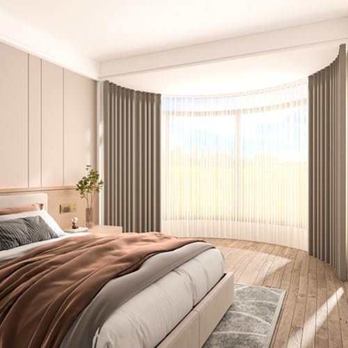 Riel de cortina flexible ajustable de aluminio de 380 cm para ventanas en proa 7