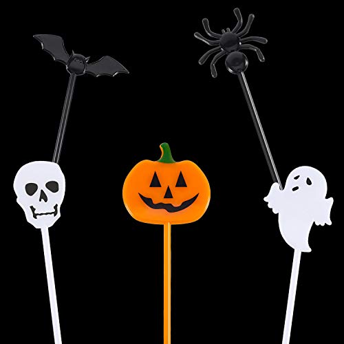 Tatuo 8541816902 50 Pieces Plastic Halloween Toothpicks Halloween Cupcake Topper Cake Decorations Picks Ghost Decor thumb #2