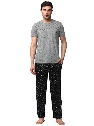 Image of Mack Jonney Cotton Blend Track Suit Loungewear Co-Ord Set For Men With Round Neck Half Sleeve T-Shirt And Track Pant-Vj-Mns-Ttp-Group10