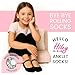 Hidey Style Youth Black Anklet Socks with Austrian Crystals (Pack of 2) – Premium Bamboo Viscose Socks for Kids Stay On All Day – Slip-Resistant Design, No Show, Washer & Dryer Friendly