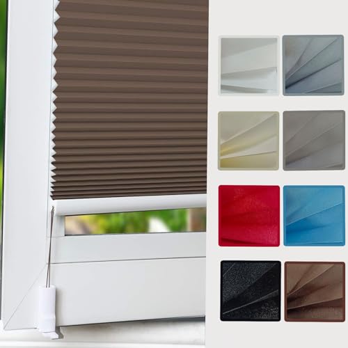 Estor Enrollable de Noche y Día 45 x 150 cm Fácil instalación protección Visua Estor Noche y Día, Estores Estores Noche y Dia Elegantes para Ventanas y Puertas, Marrón