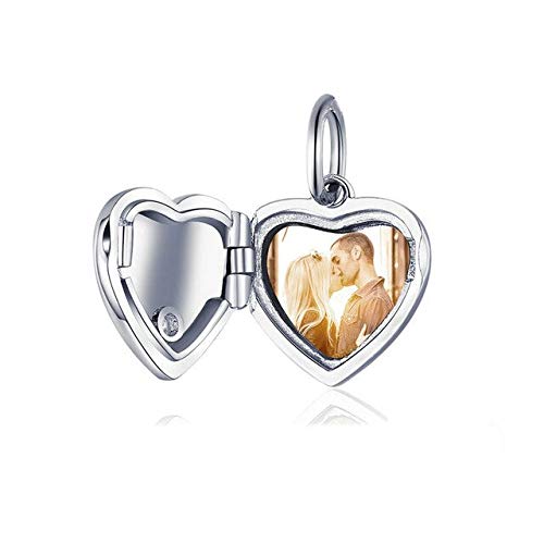 MOCHAMIK Creazione di Gioielli con Collana con Pendente Adatto con Ciondolo a Forma di Cuore con Foto Personalizzata al 100%.
