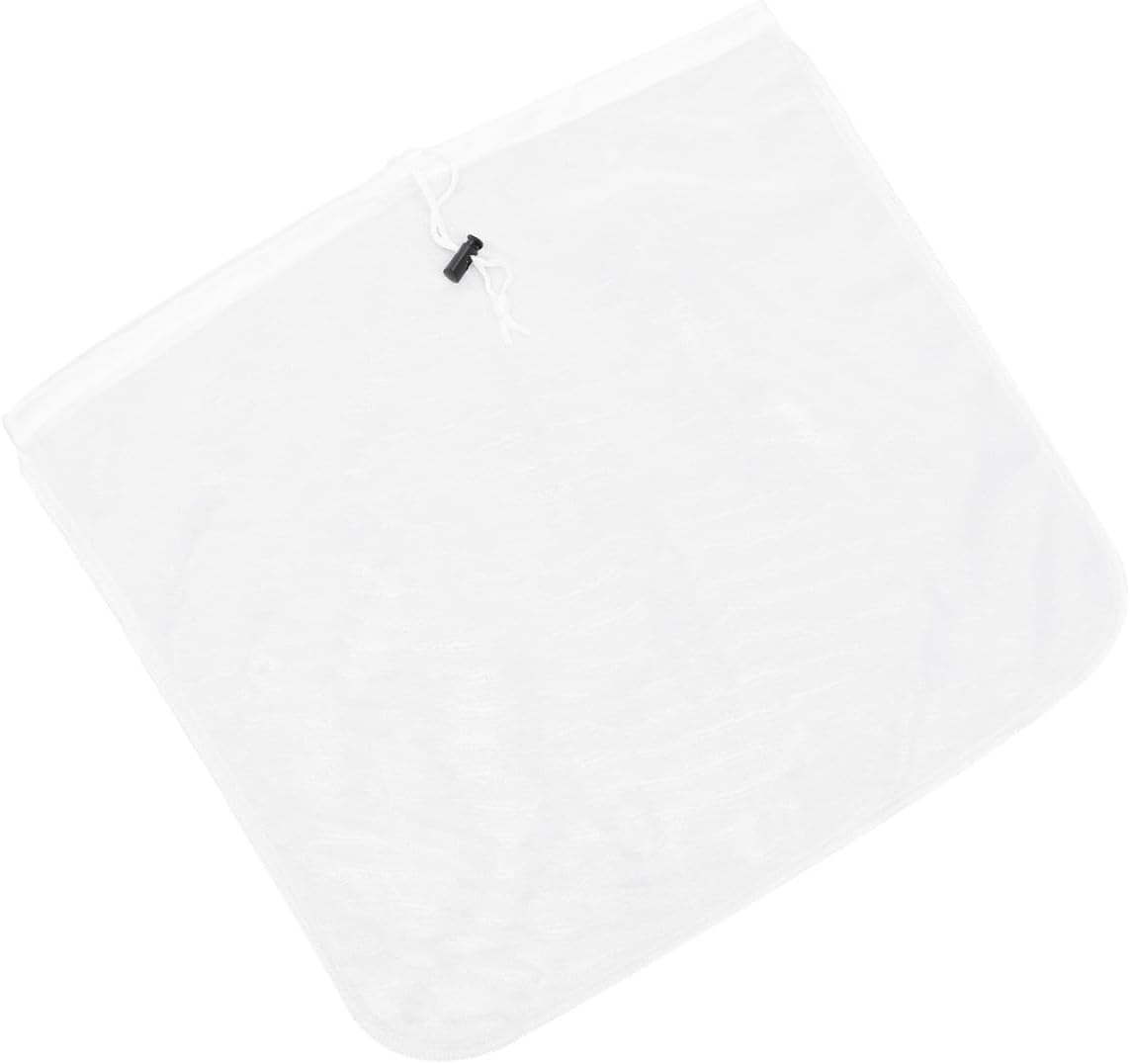 Reusable Wine Strainer Bag 56x66cm Fine Mesh Straining Bag for Juice Brew and Wine Making White Mesh for Home Brewing